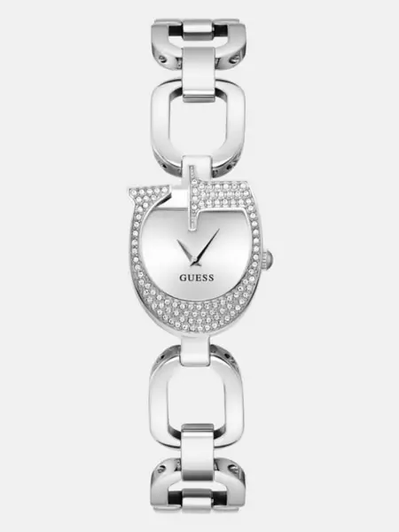 Guess Analogue Watch With G Logo On Dial 15000149 Silver