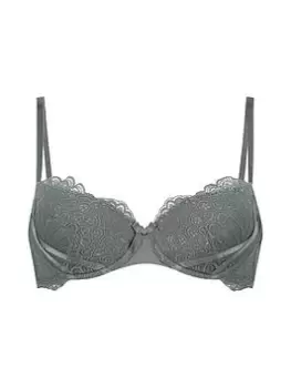 Hunkemoller Naomi Padded Bra - Grey, Size 34E, Women