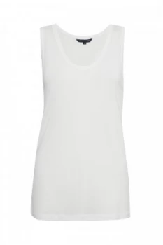 French Connection Viscose Sless Tank Top White