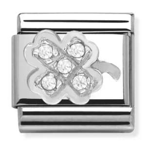 Nomination CLASSIC Silvershine Four Leaf Clover Charm 330304/07