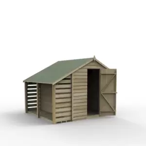 Forest Garden Shed 6X4 Ft Apex Overlap Shed With Floor - Assembly Service Included