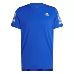 adidas Own the Run T-Shirt Mens - Lucid Blue / Reflective Silver