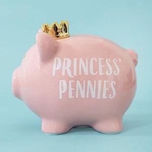 Pennies & Dreams Ceramic Piggy Bank - Princess' Pennies