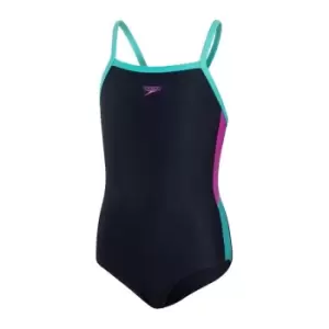 Speedo Dive Thinstrap Swimsuit Junior Girls - Blue