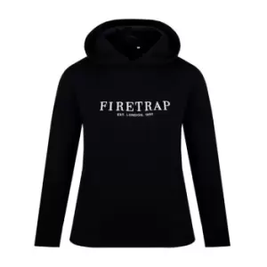 Firetrap Large Logo Hoodie - Black