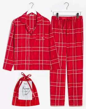 Boux Avenue Cotton Check PJ in a Bag