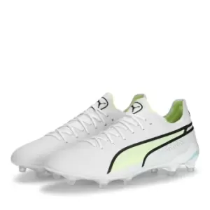 Puma King .1 Firm Ground Football Boots - White