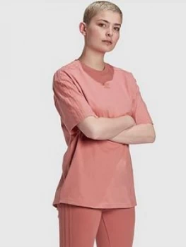 adidas Originals New Neutral Boyfriend T-Shirt - Pink, Size 16, Women