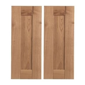 Cooke Lewis Chesterton Solid Oak Tall corner wall door W625mm Set of 2