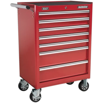 Sealey Superline Pro 7 Drawer Heavy Duty Roller Cabinet Red