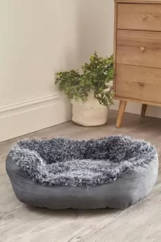 Faux Suede & Fur Dog Bed (Medium)