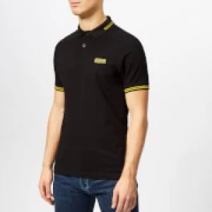 Barbour International Mens Essential Tipped Polo Shirt - Black - S