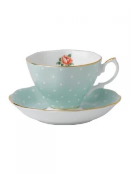 Royal Albert Polka rose teacup and saucer boxed