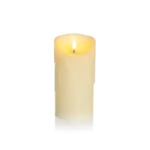 Premier Housewares Premier Melted Flicker Candle 18x9cm - Cream