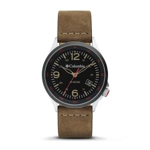 Columbia CSC02-001 Canyon Ridge Black 3-Hand Date Camel Leather Watch