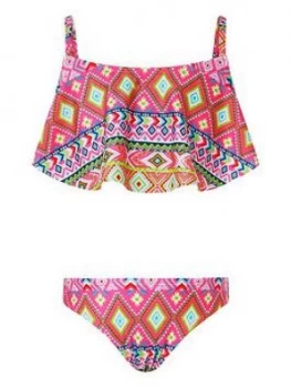 Monsoon Girls S.E.W. Xena Geo Bikini - Pink, Size Age: 3-4 Years, Women