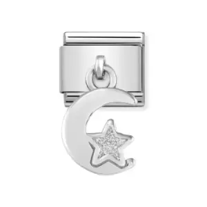 Nomination Classic Silver Moon & Star Pendant Charm