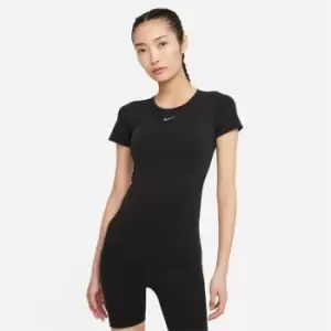 Nike Dri-FIT ADV Aura Womens Slim-Fit Short-Sleeve Top - Black