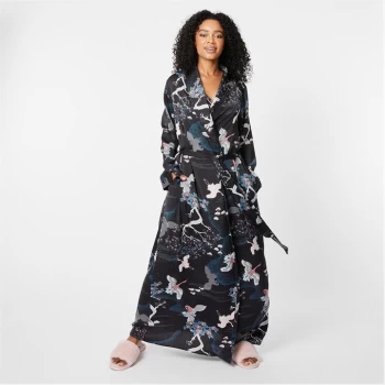 Biba BIBA Longline Satin Robe - crane print