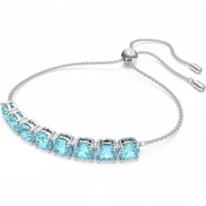 Exalta bracelet, Blue, Rhodium Plated 5643755