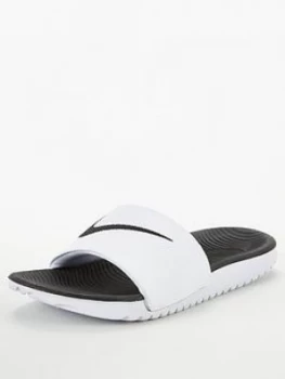 Nike Childrens Kawa Slides - White/Black