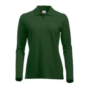 Clique Womens/Ladies Classic Marion Long-Sleeved Polo Shirt (S) (Bottle Green)