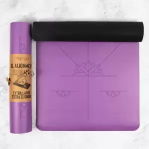 Extra Large Purple Alignment Yoga Mat