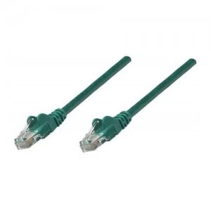 Intellinet Network Patch Cable Cat5e 30m Green Copper U/UTP PVC RJ45 Gold Plated Contacts Snagless Booted Polybag