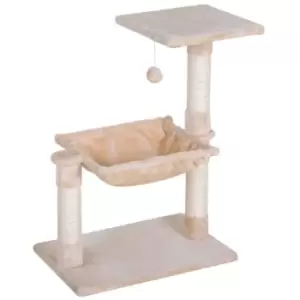 PawHut Cat Tree with Hammock Bed - Beige