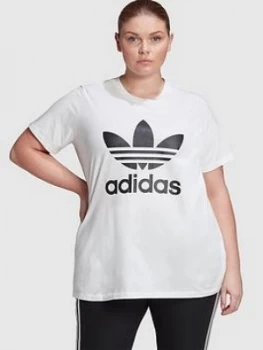 adidas Originals Trefoil T-Shirt - Plus Size - White, Size 2X, Women