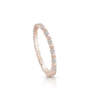 Guess Swarovski Cyrstal Hearts Rose Gold Plated Bangle