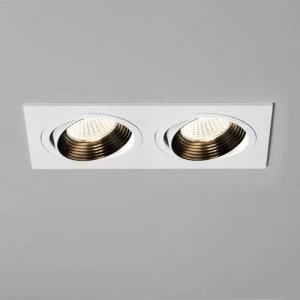 LED 2 Light Twin Tiltable Recessed Downlight Matt White