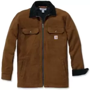 Carhartt Rain Defender Pawnee Zip Shirt, brown, Size 2XL, brown, Size 2XL