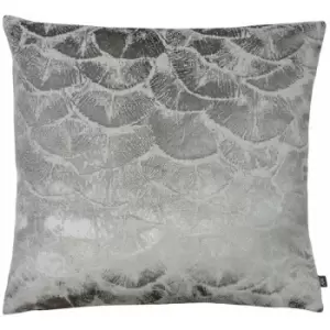 Ashley Wilde Jaden Metallic Plush Velvet Cushion Cover, Flint/Steel, 50 x 50 Cm