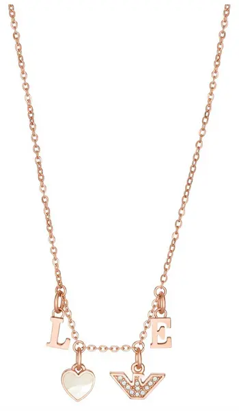 Emporio Armani EGS2955221 Womens Rose Gold-Tone Mother-of- Jewellery