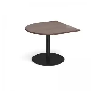 Eternal radial extension table 1000mm x 1000mm - Black base and walnut