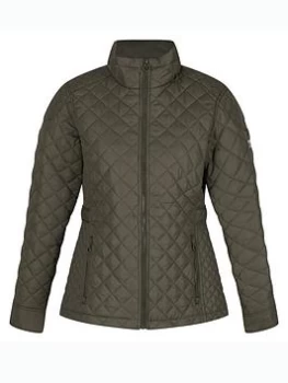 Regatta Charleigh Quilted Jacket - Khaki, Size 10, Women