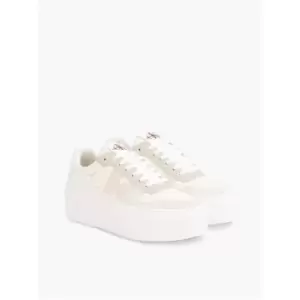 Calvin Klein Jeans Cupsole Flatform Mix Lth Wn - White