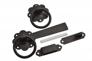 Wickes Gate Latch Straight - Black