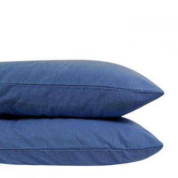 Love My Sleep Flannelette Pillowcases Twin Pack - Blue