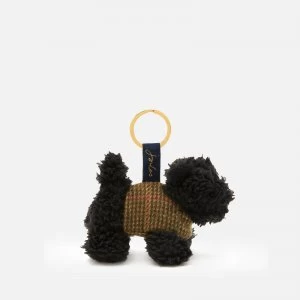 Joules Womens Tweedle Keyring - Black Scottie Dog