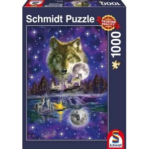 Wolf in the Moonlight 1000 Piece Jigsaw Puzzle