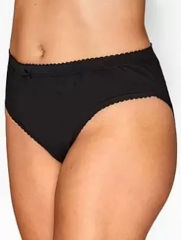 Yours 5PK Hi Leg Briefs - Black, Size 22-24, Women