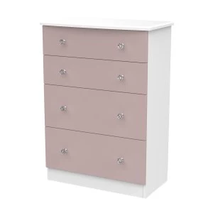 Tedesca 4-Drawer Deep Chest of Drawers - Pink