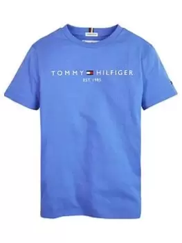 Tommy Hilfiger Boys Short Sleeve Essential Logo T-Shirt - Blue Size 14 Years