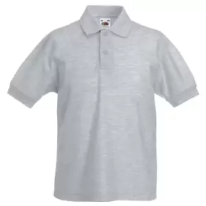 Fruit Of The Loom Childrens/Kids Unisex 65/35 Pique Polo Shirt (Pack of 2) (12-13) (Heather Grey)