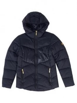 Barbour International Girls Lydden Hooded Jacket - Black, Size 10-11 Years, Women