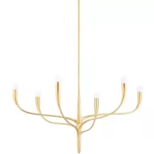 Labra 6 Light Chandelier Gold, 2500K