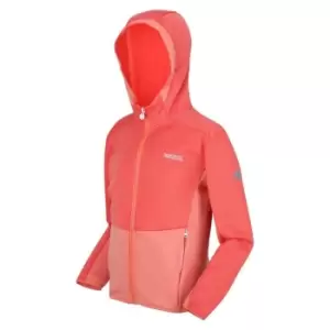 Regatta Junior Highton Full Zip Fleece - NeonPch/FusC