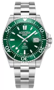 Roamer 986983 41 75 20 Premier Automatic (42mm) Green Dial Watch